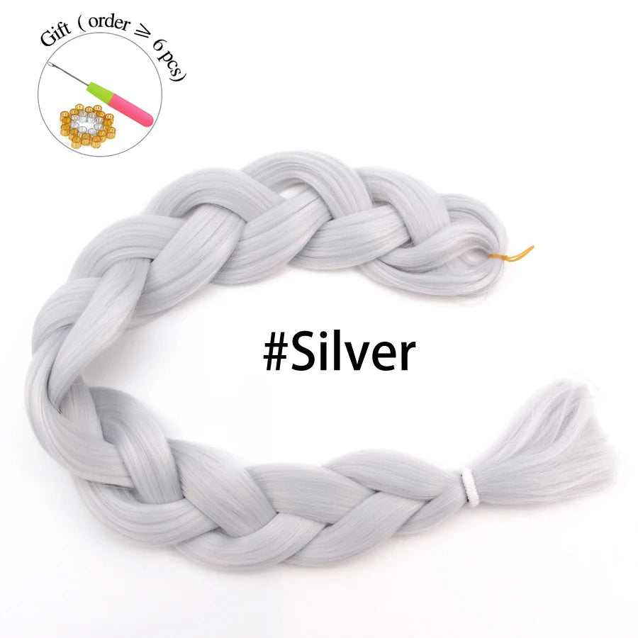 Super Long 165G 200cm Hair Synthetic Jumbo Braiding Hair Extension Heat Resistant Fiber African Ombre Jumbo Braid Hair Women