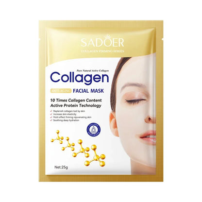 Collagen Anti Wrinkle Facial Mask Anti Aging Fade Fine Lines Firm Skin Moisturizing Brightening SkinCare Korean Cosmetics