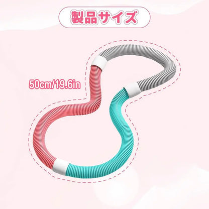 Upgrade Waist Trimmer Hoop for Weight Loss Soft Spring Fitness Hoop Detachable Foldable Portable Abdominal Exercise Circle for W