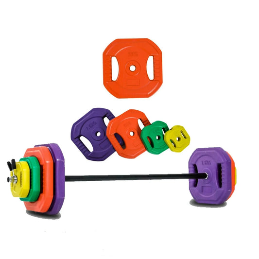 weight and bar set, total 20 kg, adjustável, ideal for treining at home, various weigns you available in our loop