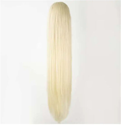 Fei-Show Black Wig 100CM/40 Inches Synthetic Heat Resistant Fiber Long Halloween Carnival Costume Cos-play Straight Hair