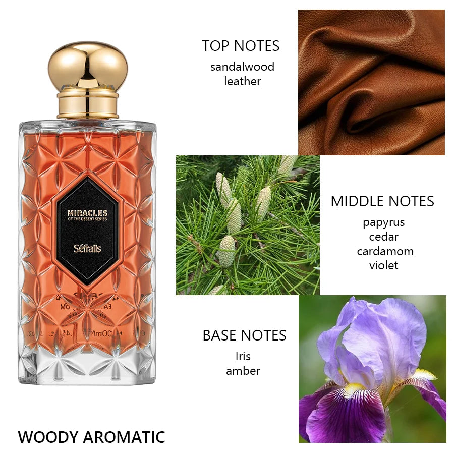 Séfralls Miracles 100ml*2pcs Long Lasting Pheromone Fragrance Perfume Cologne for Men and Women Light Cologne Fragrance