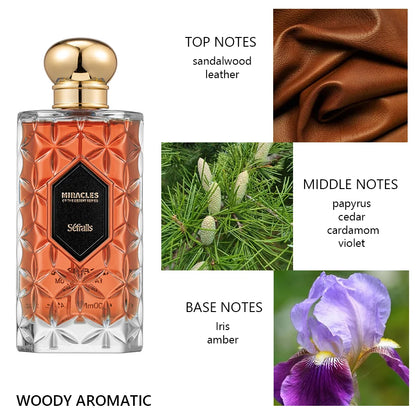 Séfralls Miracles 100ml*2pcs Long Lasting Pheromone Fragrance Perfume Cologne for Men and Women Light Cologne Fragrance