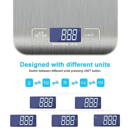 5/1kg Household Kitchen Diet Scales Measuring Tool Slim LCD Digital Electronic Weighing Scale Scale Electronic Food Scales New