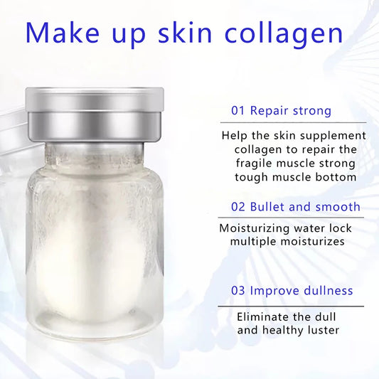 5 Bottles Pure Collagen Ball Natural Silk Protein Anti Aging Essence Firming Wrinkle Removal Facial Serum Cosmetics