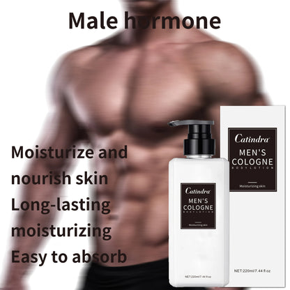 Catindra Men‘s Cologne Body Lotion Moisturizes Skin Smooth Prevent Dryness Roughness Body Lotion Comes with Perfume Flavor