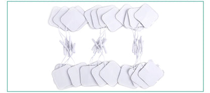 10Pcs 2mm Plug Non-woven Fabric Reusable Self Adhesive Electrode Pads Conductive Gel Pad Body Digital  Massager