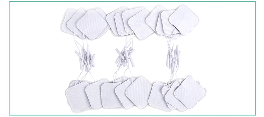 10Pcs 2mm Plug Non-woven Fabric Reusable Self Adhesive Electrode Pads Conductive Gel Pad Body Digital  Massager