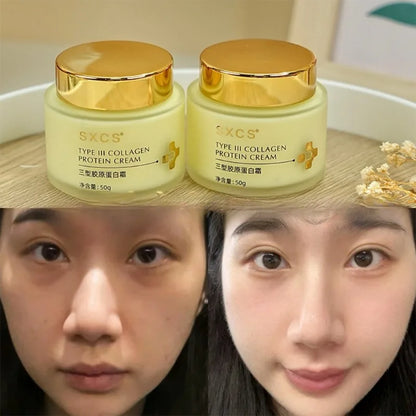 Type III Collagen Protein Cream for Face Moisturizing Lightens Fine Lines, Tightens and Brightens Skin Care Anti-Agin Firming