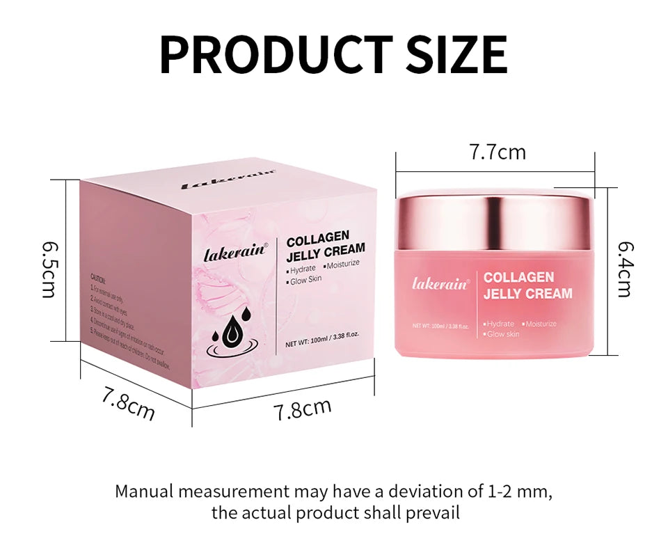 Collagen Jelly Cream Improving Skin Elasticity Tightening Soothing Moisturizing Anti-Aging Firmness Hydration Skincare Face Gel