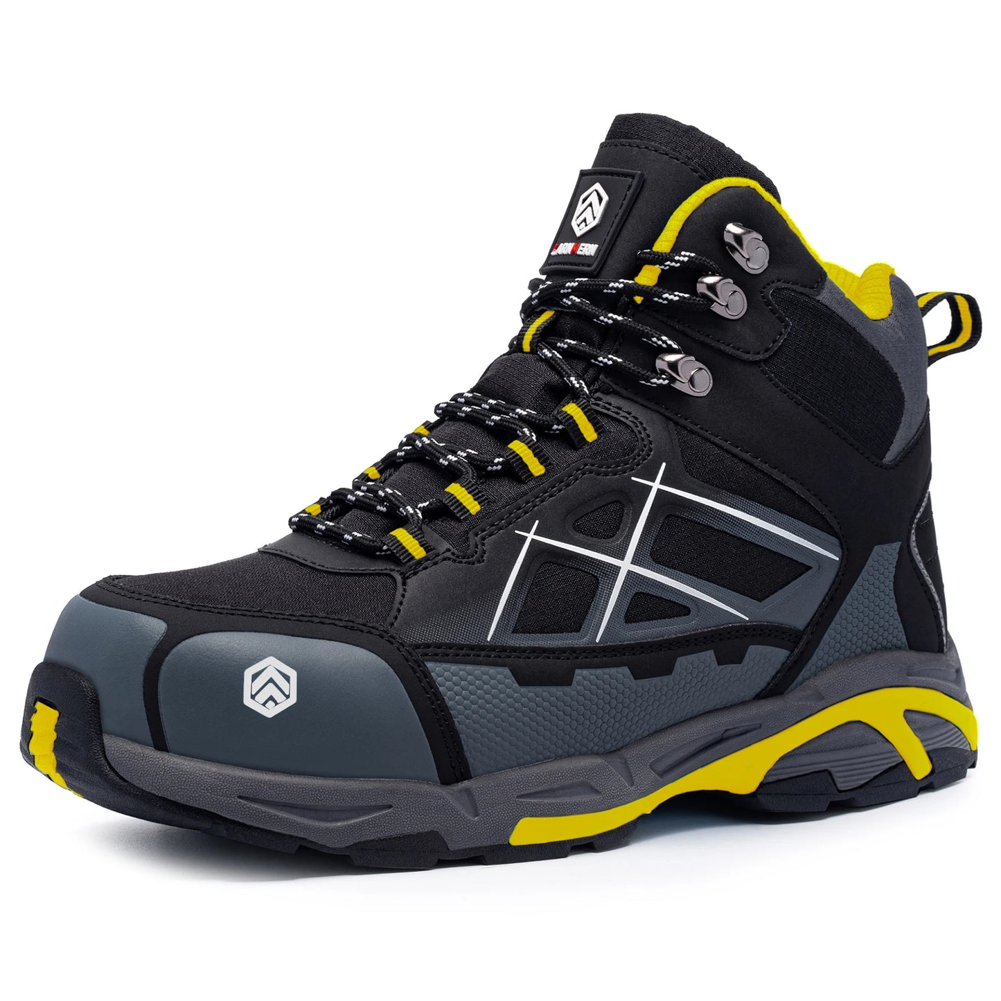 Larnmern Mens Safety Work Boots Steel Toe Shoes Anti-puncture Anti-static Non Slip Protective Boots