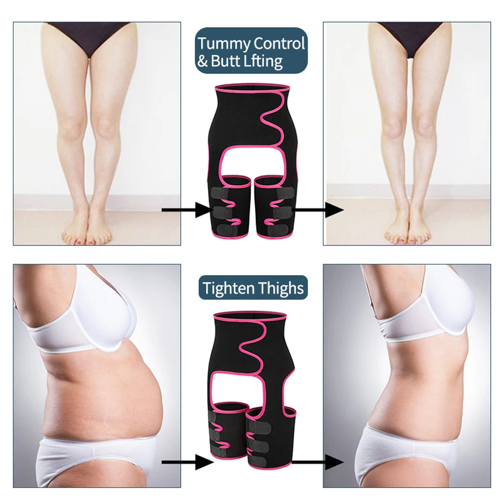 Waist Trainer for Women,3 In 1 Waist Thigh Trimmer and Weight Loss for Workout,Body Shaper Weight Loss Butt Lifter Waist Trainer