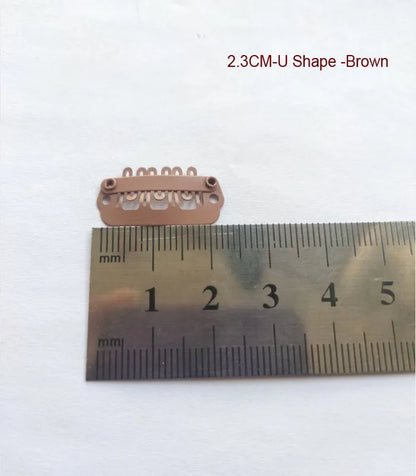 50pcs 2.3cm-3.6cm Black Brown Color Wig Clips Snap Clip For Hair Extension Wig Weft Wig PP Hairpins Large Clips Styling Tools