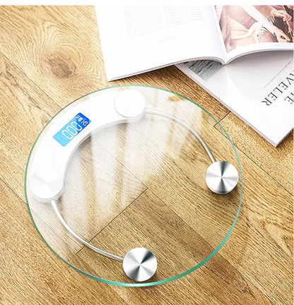 Round Shape Digital Body Weight Scale High-Definition LCD Display Bathroom Scale Floor Electronic Scales Precision 0.2-180KG