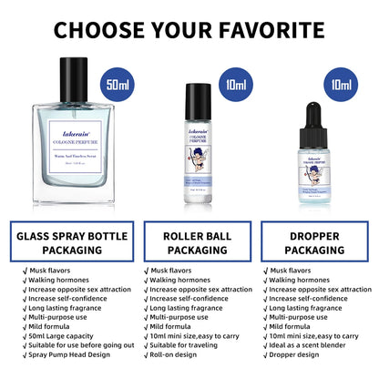 Perfume for Men Charming Cologne for Men Perfume Man 50ml  with Unique Scent Formula Pheromone Perfume Attract Women