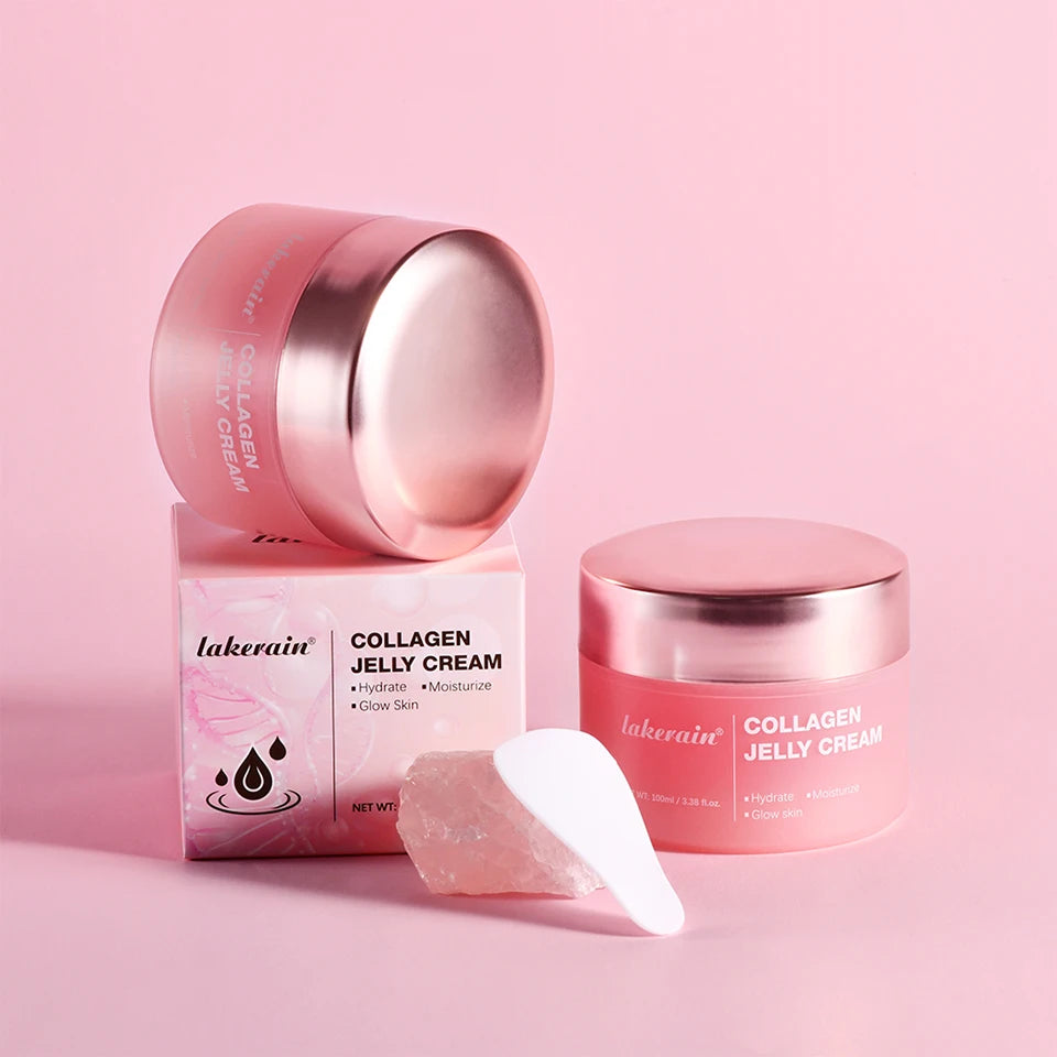 Collagen Jelly Cream Improving Skin Elasticity Tightening Soothing Moisturizing Anti-Aging Firmness Hydration Skincare Face Gel