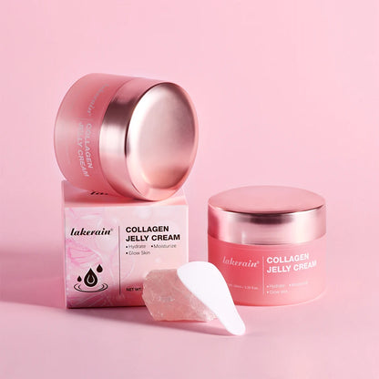 Collagen Jelly Cream Improving Skin Elasticity Tightening Soothing Moisturizing Anti-Aging Firmness Hydration Skincare Face Gel