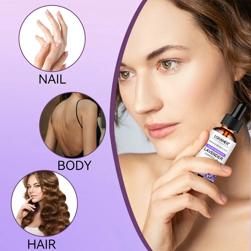 Pure Natural Lavender Essential Oil Facial Body Skin Care Essential Oil Moisturizing Nourishing Massage Plant Essential Oil