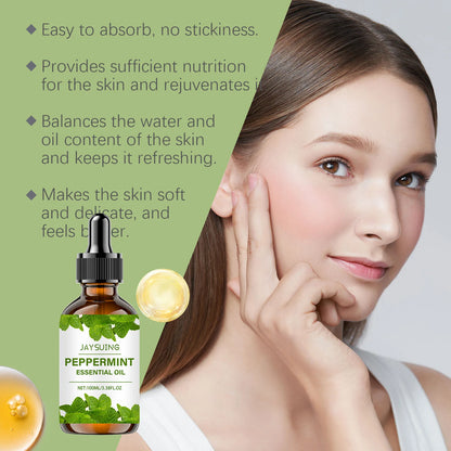 Pure Peppermint Essential Oil Facial Skin Care Body Massage Firming Hydrating Moisturizing Refreshing Aromatherapy Diffuser Oil