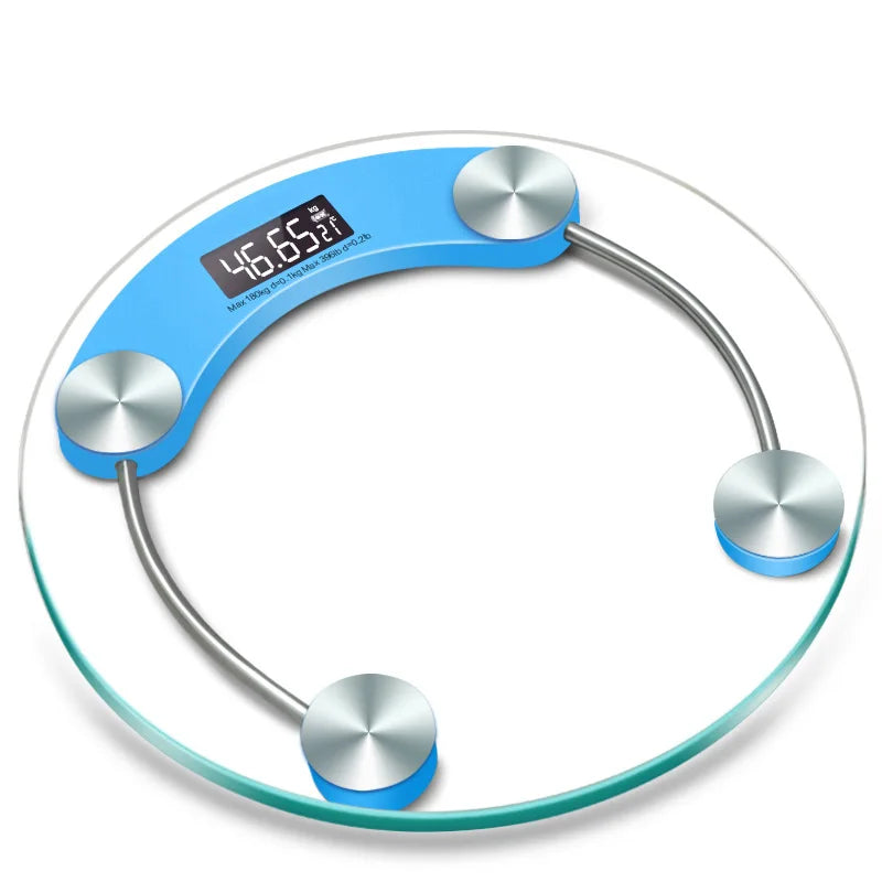 Round Shape Digital Body Weight Scale High-Definition LCD Display Bathroom Scale Floor Electronic Scales Precision 0.2-180KG