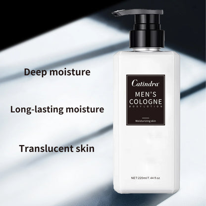 Catindra Men‘s Cologne Body Lotion Moisturizes Skin Smooth Prevent Dryness Roughness Body Lotion Comes with Perfume Flavor