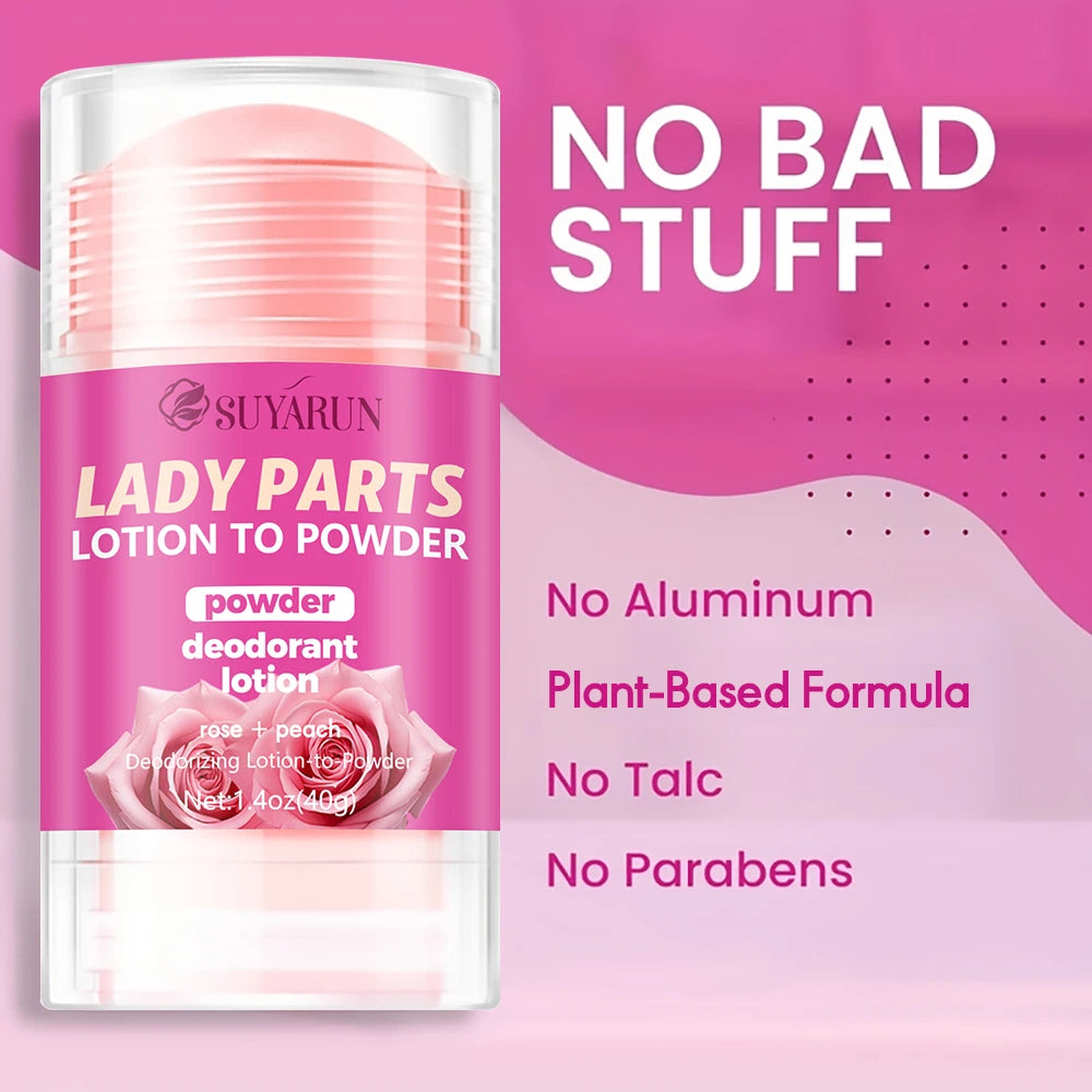 SUYARUN Ladies Deodorant Anti-Sweat Moisturizing Refreshing Long-Lasting Comfort Fragrance Body Care Product.
