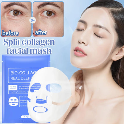Collagen Face Mask Moisturizing Brightening Deep Hydration Overnight Mask Nourishing Refreshing Face Skin Care Bio Collagen Mask