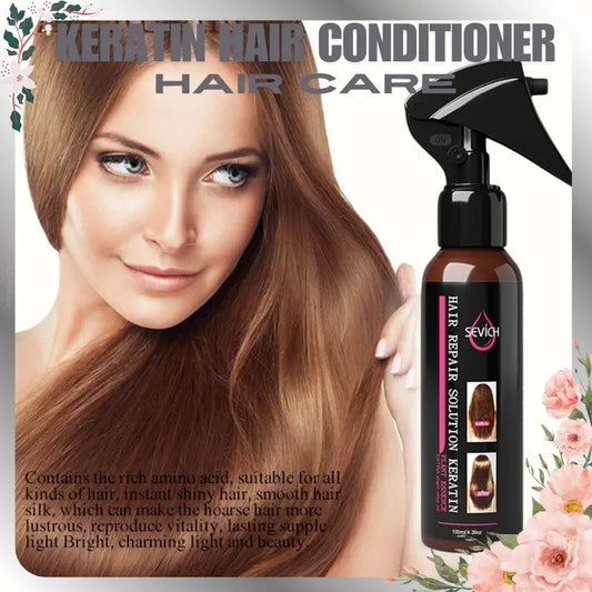 Keratin Hair Smoothing Spray Hair Conditioner Keratin Hair Treatment For Dyeing Damaged Anti-frizzle Soften Shiny Hair Care Oil