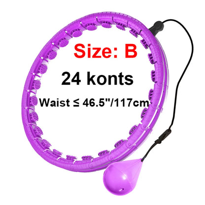 Weighted Massage Fitness Circle Hoops Weight Loss Detachable Links ,Exercise Weight Loss Sport Hoop