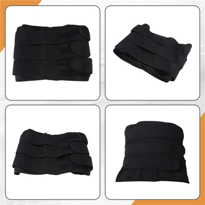 RTSHE-Hot Sweat Waist Slimming Fine-Tuning Zipper Belt Body Shaping Machine Weight Loss Exercise Belt Large Size