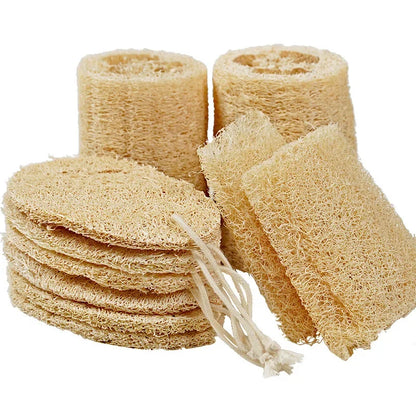 1pcs Natural Bath Loofah Exfoliating Body Sponge with Rope Loofah Scrubber for Skin Care Spa Shower Body Bath Brush Wholesale