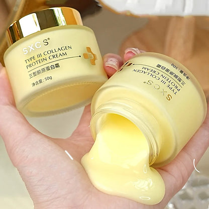 Type III Collagen Protein Cream for Face Moisturizing Lightens Fine Lines, Tightens and Brightens Skin Care Anti-Agin Firming