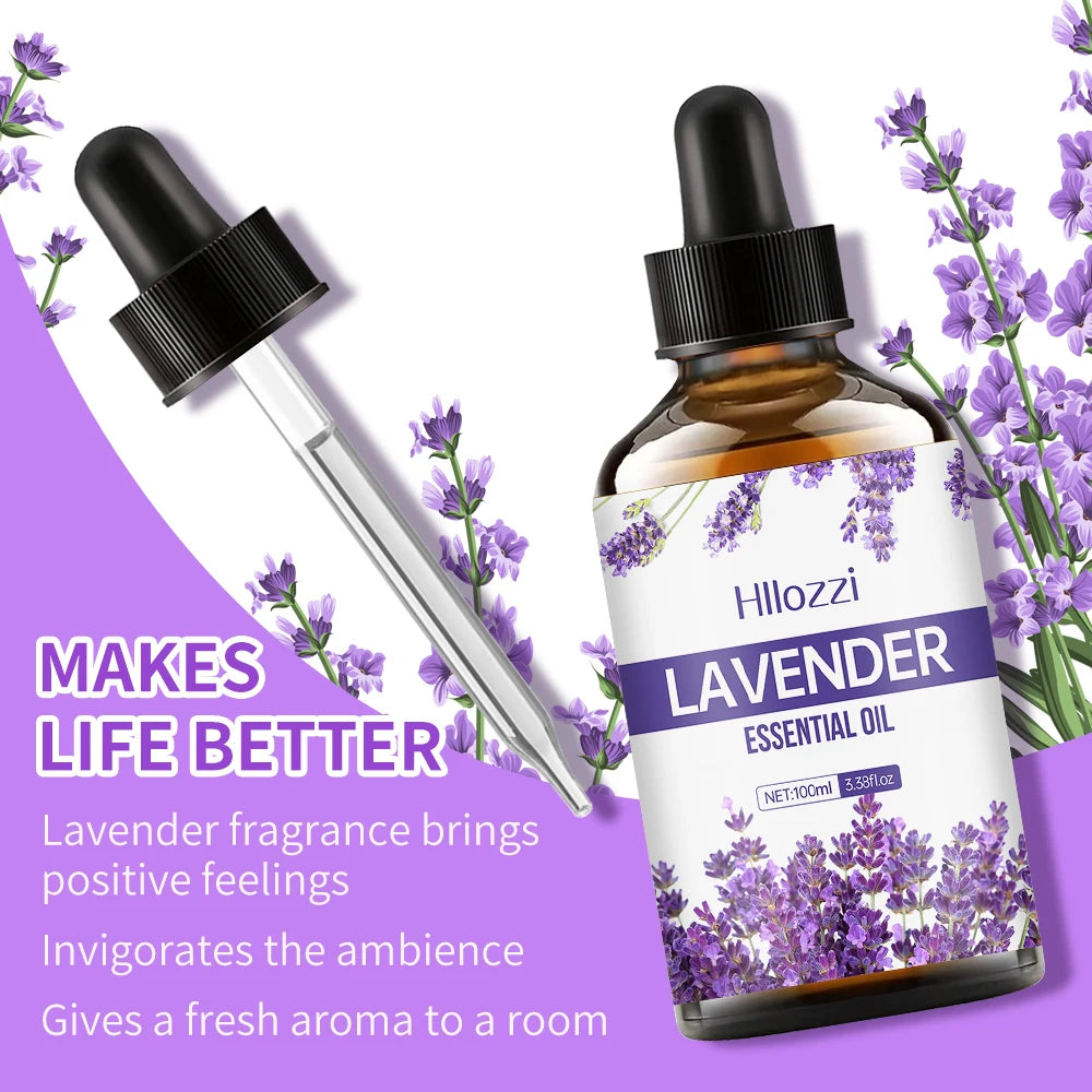 30ml/60ml/100ml plant 100% pure lavender body care essential oil lasting light fragrance suitable for face, skin and body