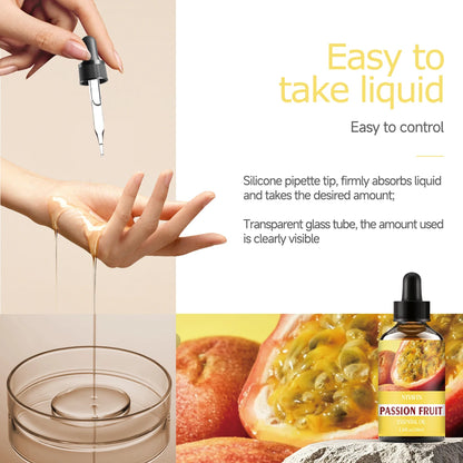 30ml/60ml/100ml passion fruit essential oil is suitable for facial hydration, moisturizing, hair care, skin care, perfume making