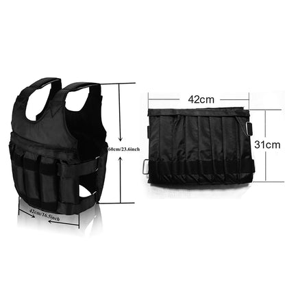 Exercise Training Fitness 50KG Maximum Loading Adjustable Workout Empty Weight Vest Empty Weight Vest Fitness Empty Weight Vest