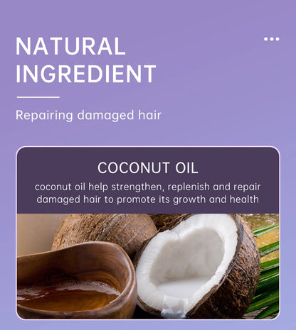 Leave-in Conditioner Coconut Oil Smoothing Spray Anti Frizz Moisturizing Hair Mask Dry Damage Treatment Cream  Hair Care PURC