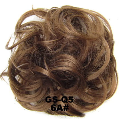 Jeedou Messy Bun Chignon Donut Hair Pad Elastic Hair Rope Rubber Band Synthetic Hairpiece Hair Accessories for Women