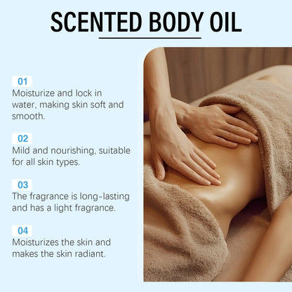 100ml Vanilla Body Massage Oil For Relaxing Moisturizing Skin Soothing Relieve Stress Lasting Scent Body Fragrance Essential Oil