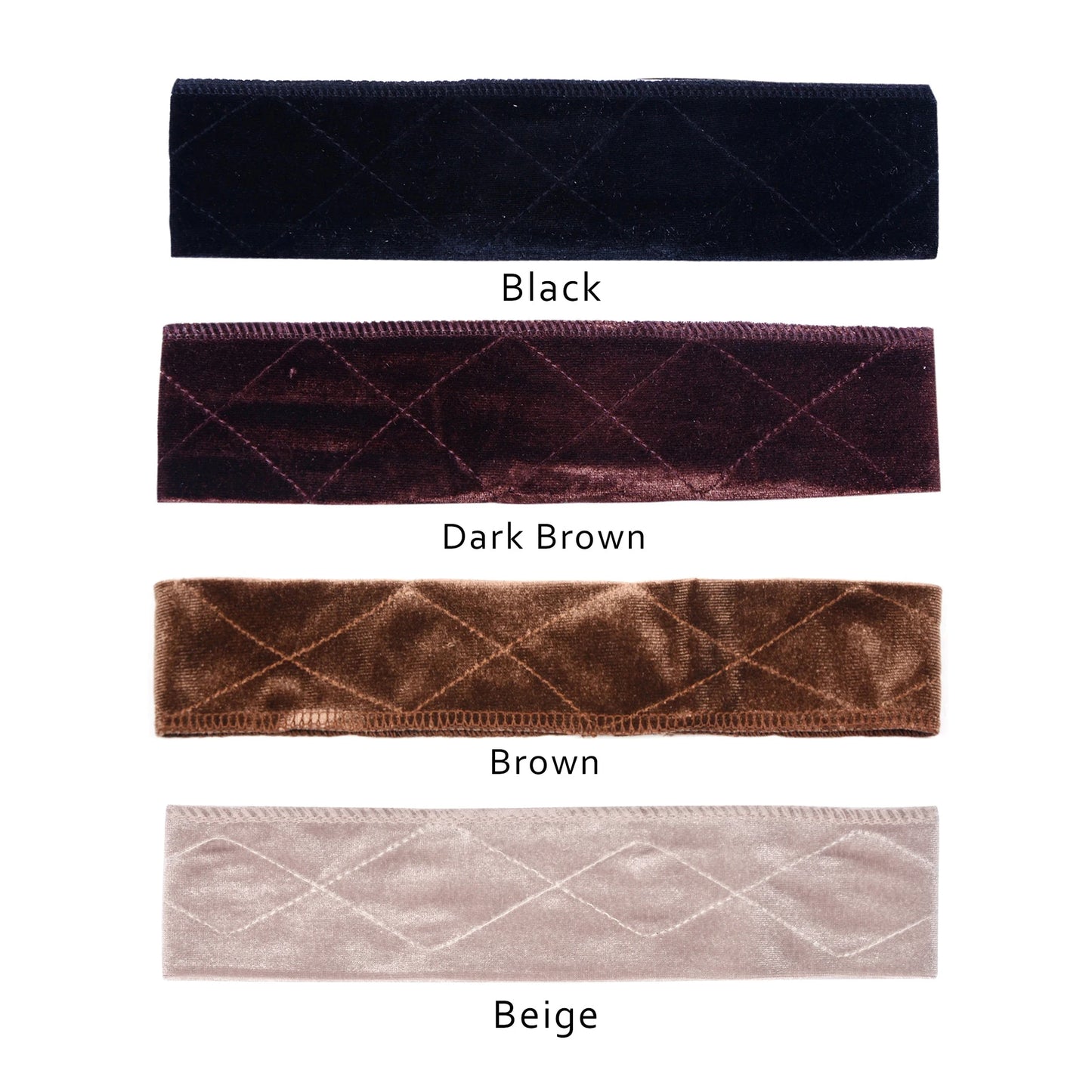 Flexible Velvet Wig Grip Scarf Comfort Head Band Adjustable Fastern Wig Beige , Dark Brown ,Brown, Black