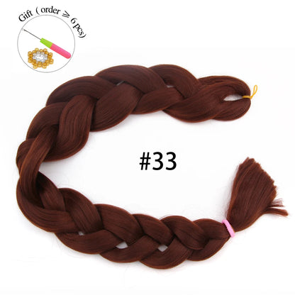Super Long 165G 200cm Hair Synthetic Jumbo Braiding Hair Extension Heat Resistant Fiber African Ombre Jumbo Braid Hair Women