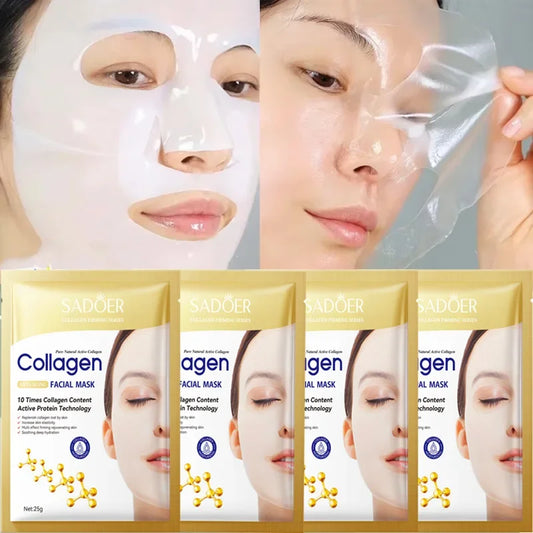 Collagen Anti Wrinkle Facial Mask Anti Aging Fade Fine Lines Firm Skin Moisturizing Brightening SkinCare Korean Cosmetics
