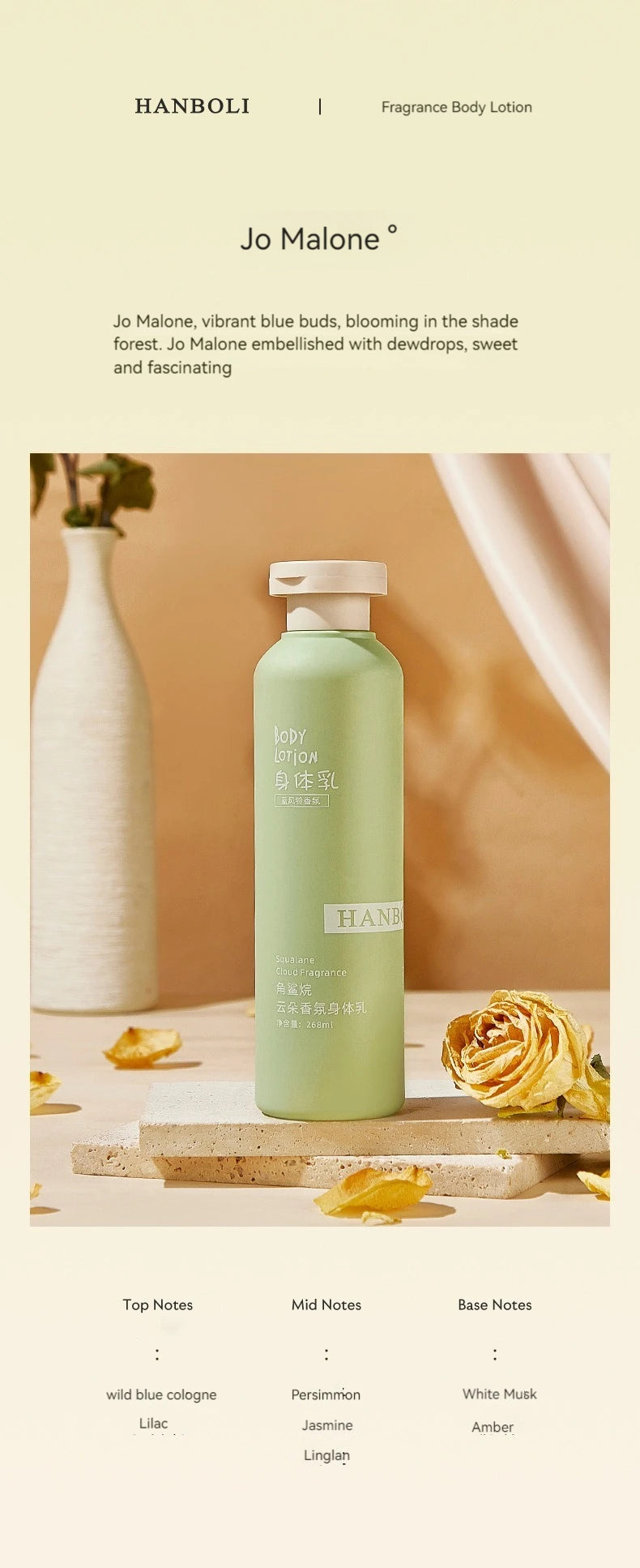 Squalane Fragrance Body Lotion Mild Moisturizing Refreshing Non Greasy Perfume Flavor Skin Rejuvenating Body Lotion