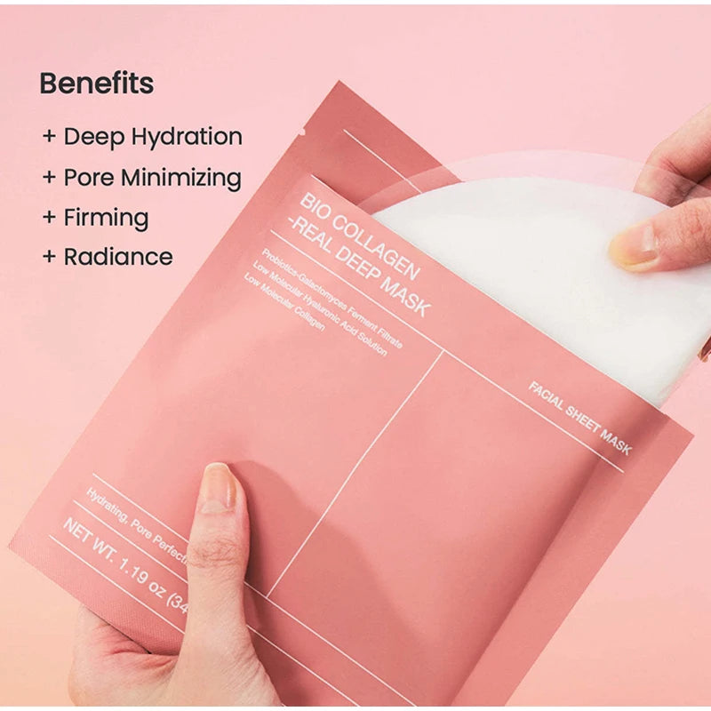 Collagen Mask Korean Facial Care Longlasting Deep Moisturizing Firming Smooth Skin Brightening Gentle Moisturizing Hydrogel Mask