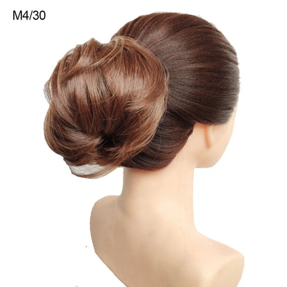 Jeedou Messy Bun Chignon Donut Hair Pad Elastic Hair Rope Rubber Band Synthetic Hairpiece Hair Accessories for Women