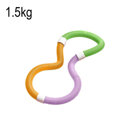 Upgrade Waist Trimmer Hoop for Weight Loss Soft Spring Fitness Hoop Detachable Foldable Portable Abdominal Exercise Circle for W