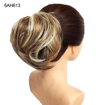 Jeedou Messy Bun Chignon Donut Hair Pad Elastic Hair Rope Rubber Band Synthetic Hairpiece Hair Accessories for Women