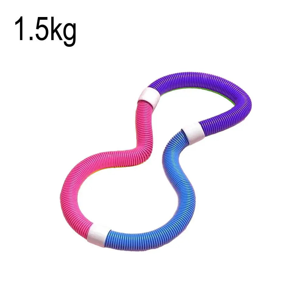Upgrade Waist Trimmer Hoop for Weight Loss Soft Spring Fitness Hoop Detachable Foldable Portable Abdominal Exercise Circle for W