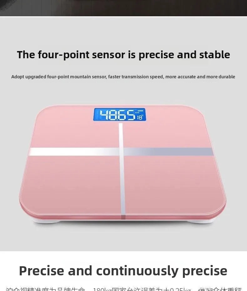 Weight Loss Weighing Device LED Display Smart Body Weight Scale USB Charging Precision Electronic Scale for Home Office Adult