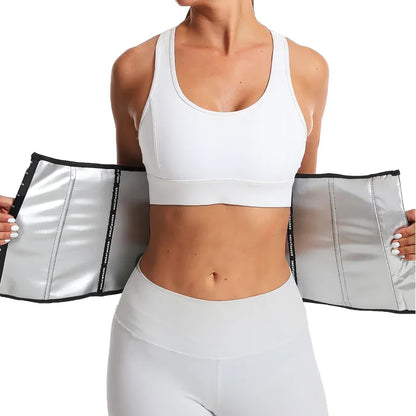 Women Abdominal Fat Burning Waistband Wrap Waist Training Sheath Sports Weight Loss Sweat Wicking Corset Sauna Suits Shaper Faja