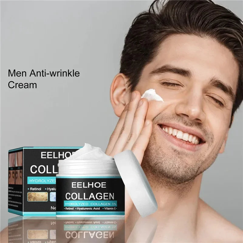 Collagen Face Cream For Men Anti Aging Facial Lifting Firming Moisturizing Nourishing Hyaluronic Acid Whitening Cream Skin Care